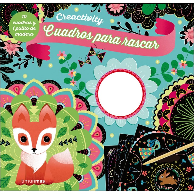 Creactivity. Cuadros para rascar. Mandalas: 10 cuadros y 1 palito de madera