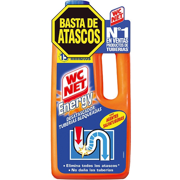 Comprar Energy Desatascador De Tuberias Bloqueadas En Gel Botella 1 L Wc Net Supermercado El Corte Ingles