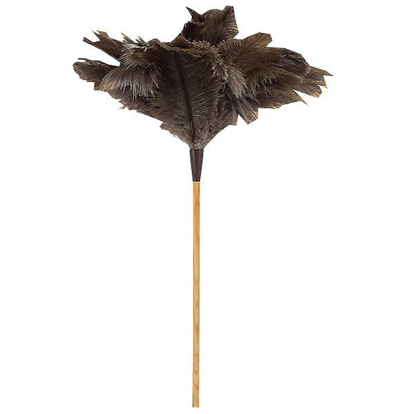 MIRKO plumero de avestruz con varilla de madera 40 cm  1 unidad