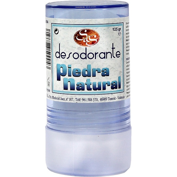 natural alum stone deodorant stick container 125 g · S&S · Supermercado
