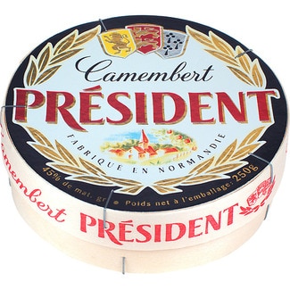 PRESIDENT queso francés camembert de vaca elaborado con leche pasteurizada caja 250 g