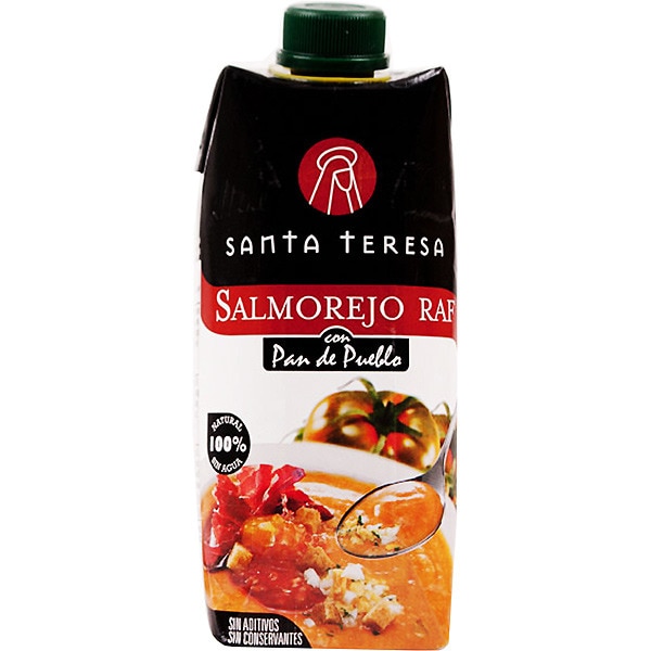 SANTA TERESA salmorejo raf con pan de pueblo 100% natural envase 500 ml