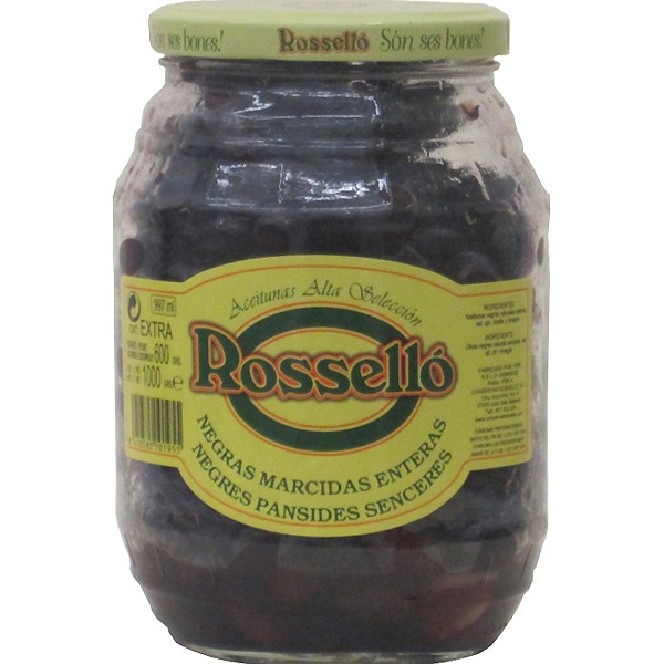ROSSELLO aceitunas marcida frasco 550 g neto escurrido
