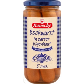 Konecke Salsichas Bockwurst frasco 380 g