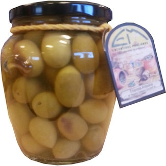 ENCURTIDOS MURCIANOS aceitunas de Cieza enteras frasco 580 g