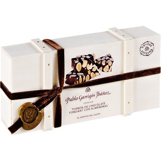 PABLO GARRIGOS IBAÑEZ Premium turrón de chocolate fondant con almendras caja 300 g