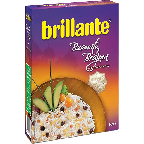 Arroz basmati Brajma paquete 1 kg · BRILLANTE · Supermercado El Corte