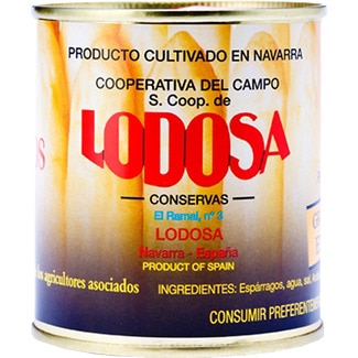 LODOSA yemas de espárragos IGP de Navarra medias lata 135 g neto escurrido