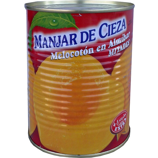 MANJAR DE CIEZA melocotón en almibar en mitades lata 470 g neto escurrido 