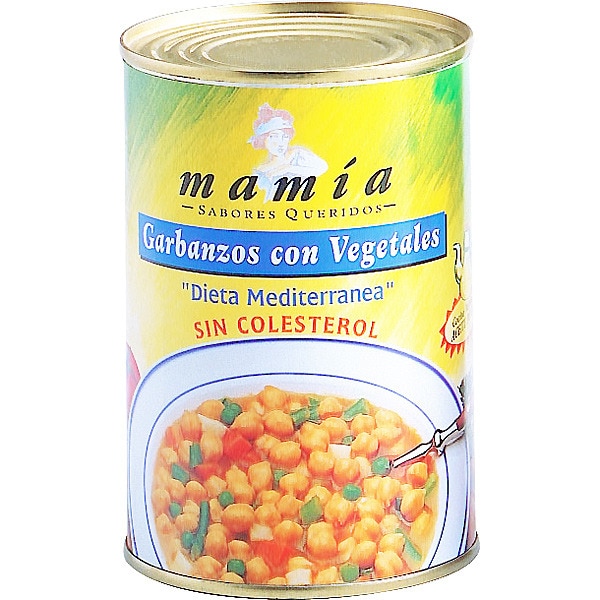 CALZADO garbanzos con vegetales sin colesterol lata 400 g