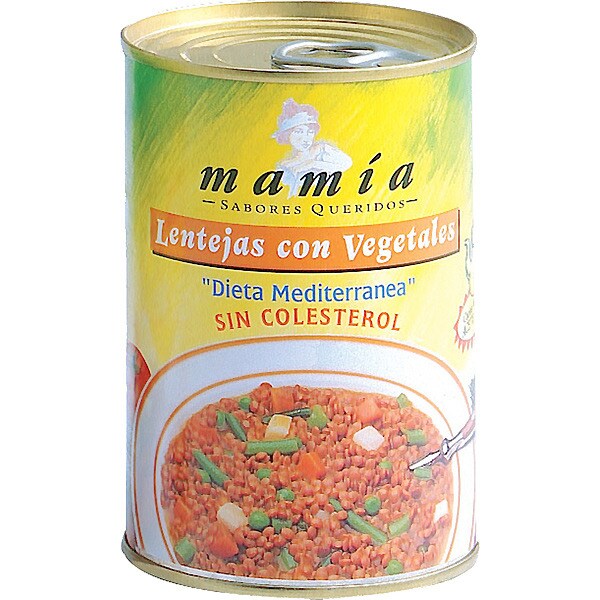 MAMIA lentejas con vegetales sin colesterol lata 400 g
