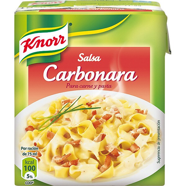 Carbonara sauce container 300 g · KNORR · Supermercado El Corte Inglés