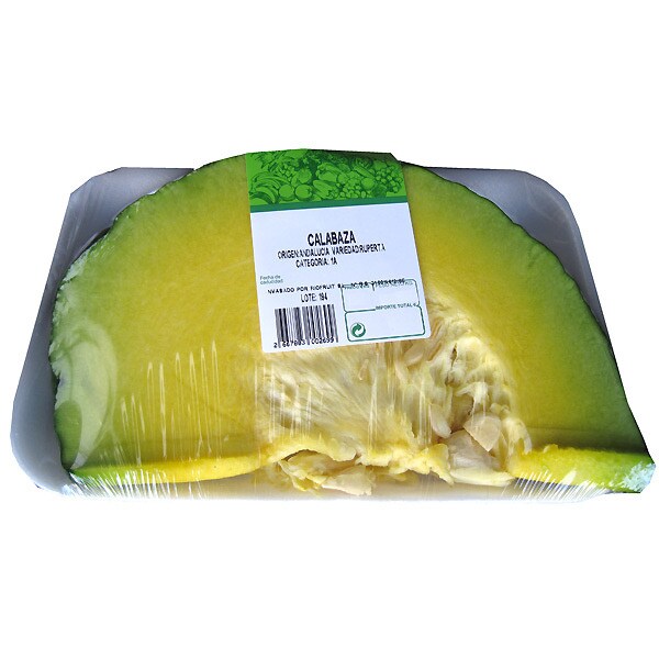 Calabaza roteña bandeja 800 g peso aproximado