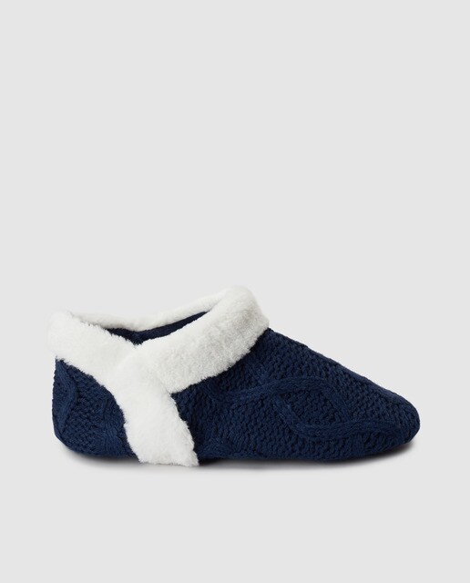 navy boot slippers