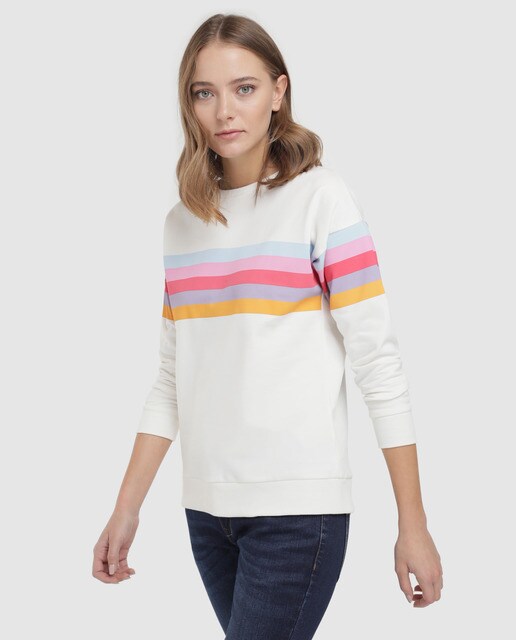 sudadera rayas mujer