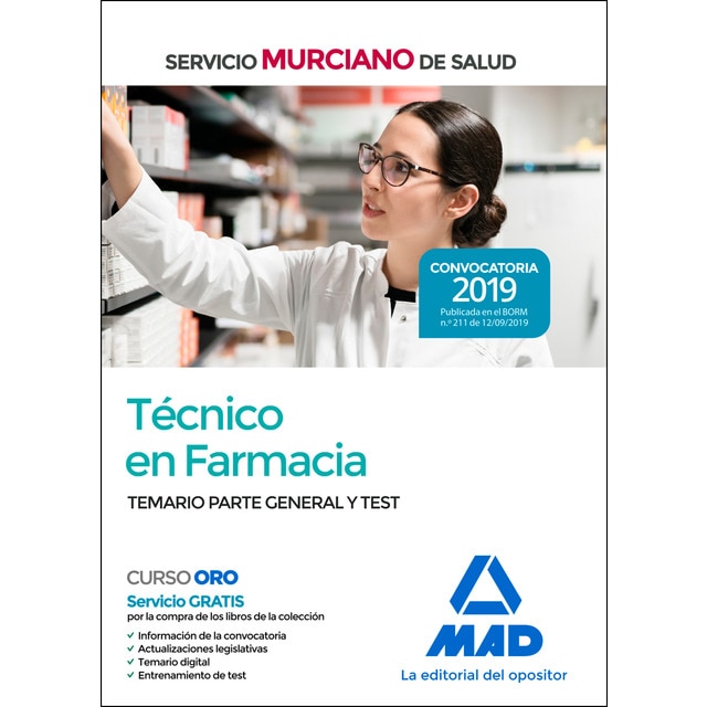 Técnico especialista sanitario del servicio murciano de salud. Temario parte general y test