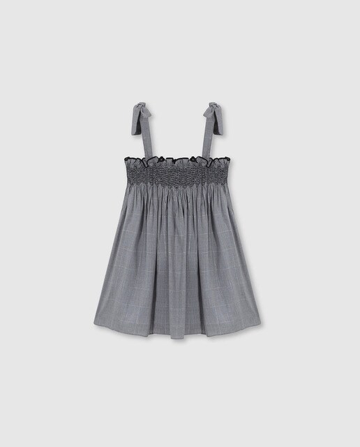 Saia de menina Gocco em villela aos quadrados