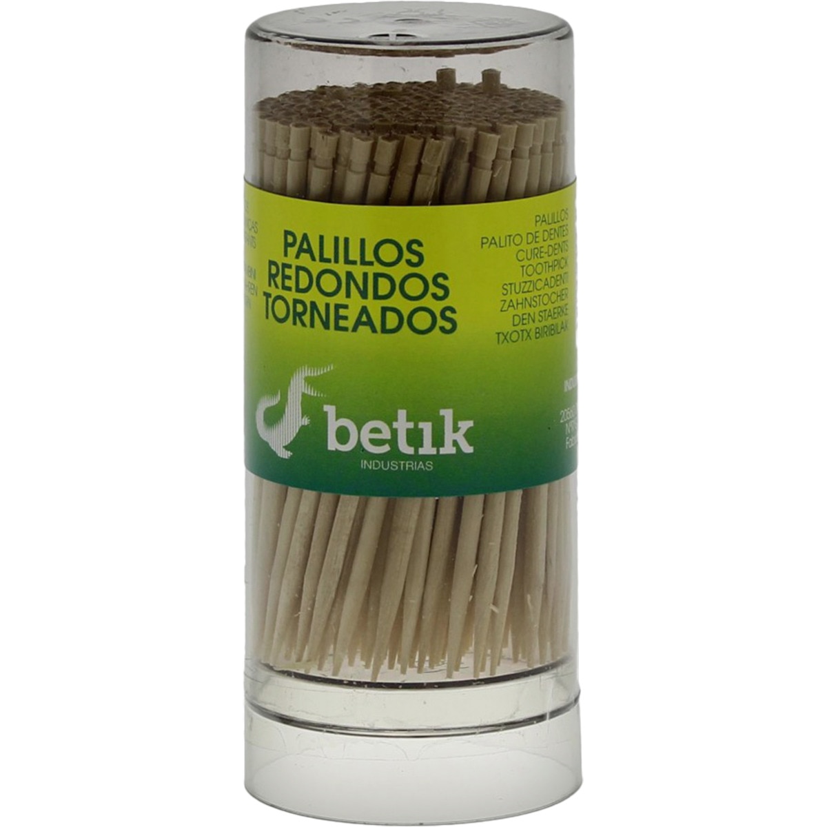 Comprar Palillos torneados con palillero bote 200 unidades · BETIK