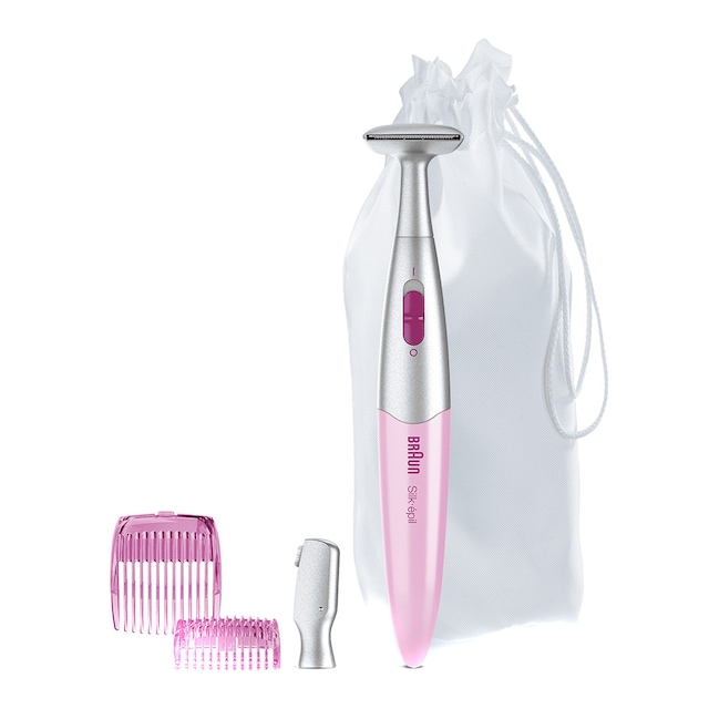 Recortadora Braun Silk-épil FG1100 - Recortadora De Precisión Para La Zona Del Bikini Y Cejas, Color Rosa