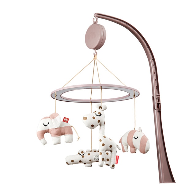 Carrusel Musical para Cuna Done by Deer con espejo rosa