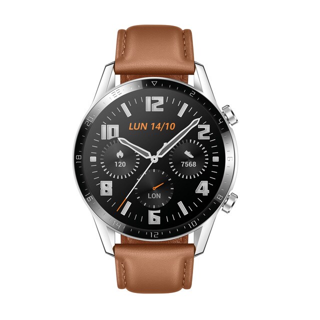 reloj inteligente smartwatch huawei watch gt 2 classic 46 mm marrón