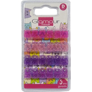 Glamour Mini Molas para Cabelo embalagem 24 unidades