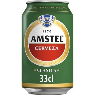 AMSTEL cerveza rubia nacional clásica lata 33 cl - Hipercor