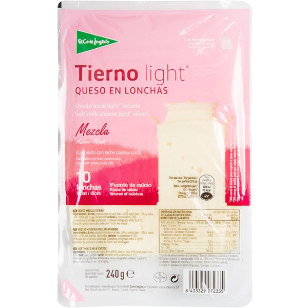 Queijo Mole Light em Fatias embalagem 240 g