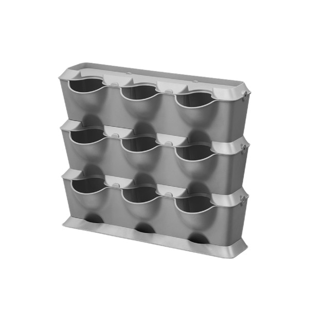 Kit nature de jardineras apilables con autoriego integrado