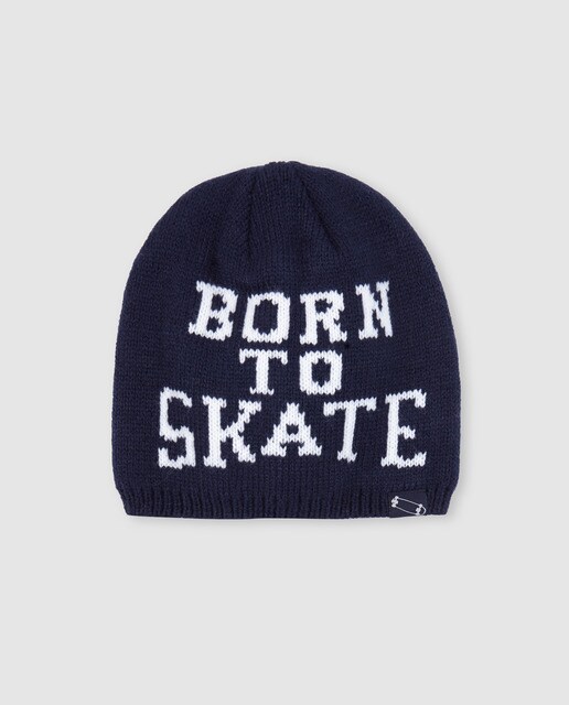 Gorro de niño Freestyle azul marino con texto