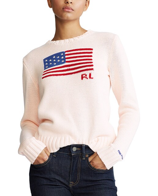 womens ralph lauren flag sweater
