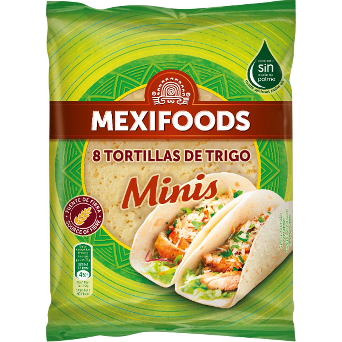 Tortillas de trigo mini 8 unidades paquete 250 g · MEXIFOODS