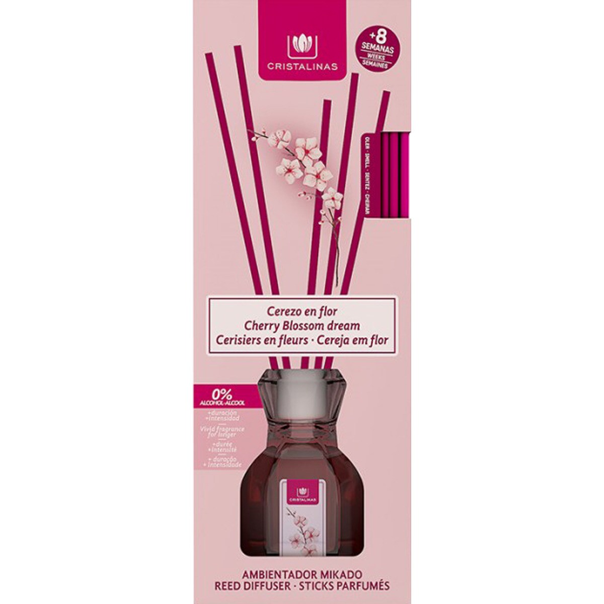 Cherry scented air freshener reeds container 40 ml · CRISTALINAS ...