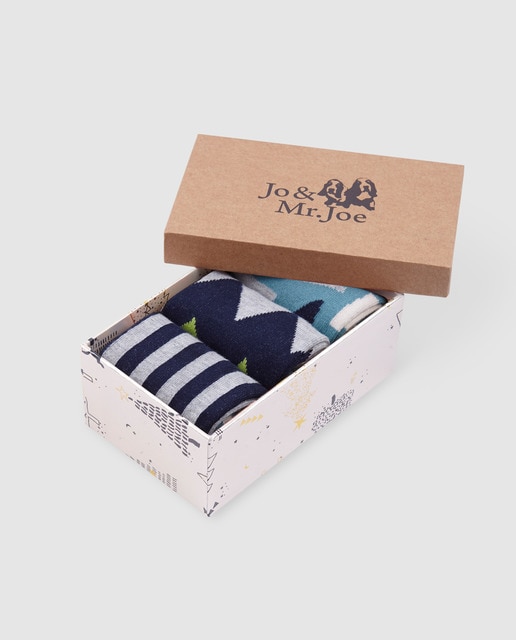 Pack de calcetines Jo & Mr. Joe con estampado geométrico multicolor