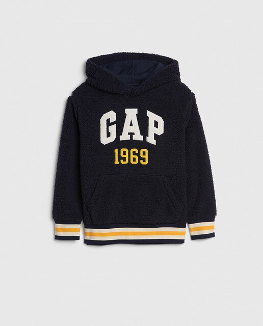 Sweatshirt de rapaz Gap azul com capuz