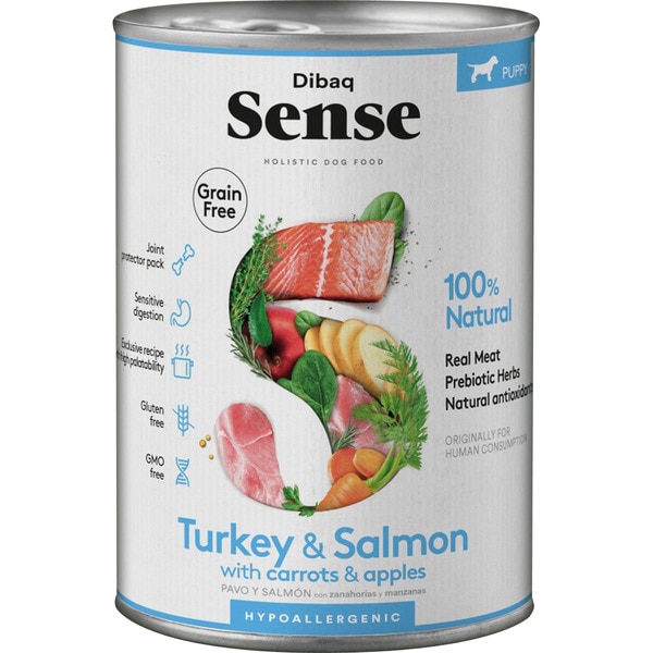Sense Feuchtfutter für Welpen Grain Free mit Lachs und Pute Dose 380 g