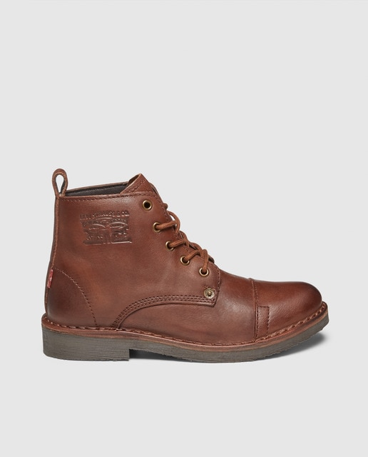 levi's brown leather shoes