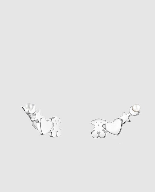 earcuff nocturne de plata con perla