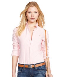 womens pink ralph lauren shirt