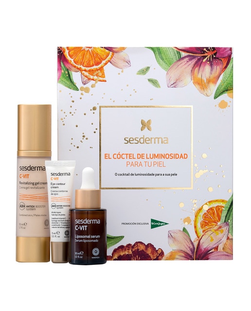 Estuche de regalo C-Vit  Liposomal Serum + Crema Gel + Contorno de Ojos Sesderma
