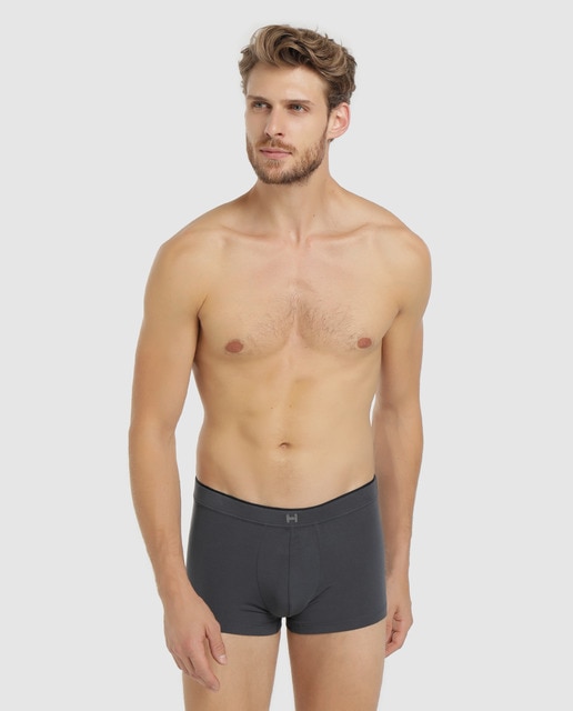 Boxers de malha cinzentos de homem