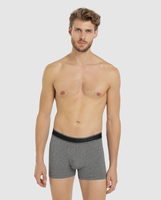 Boxers de malha cinzentos de homem