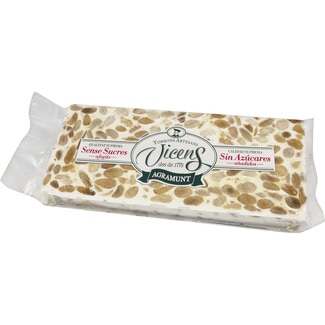 VICENS turrón duro de almendra sin azúcares añadidos Calidad Suprema tableta 250 g