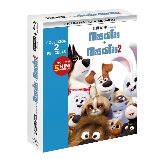 Pack Mascotas. Películas 1 + 2 (4K Ultra HD + Blu-Ray).