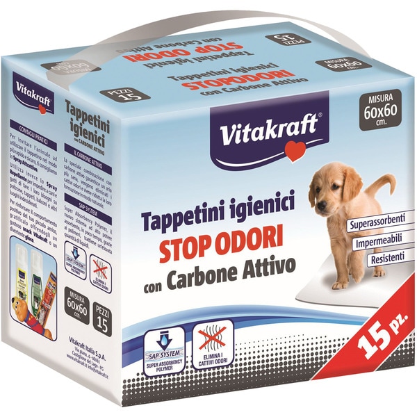 Absorbent pads for dogs 60x60 cm box 15 units