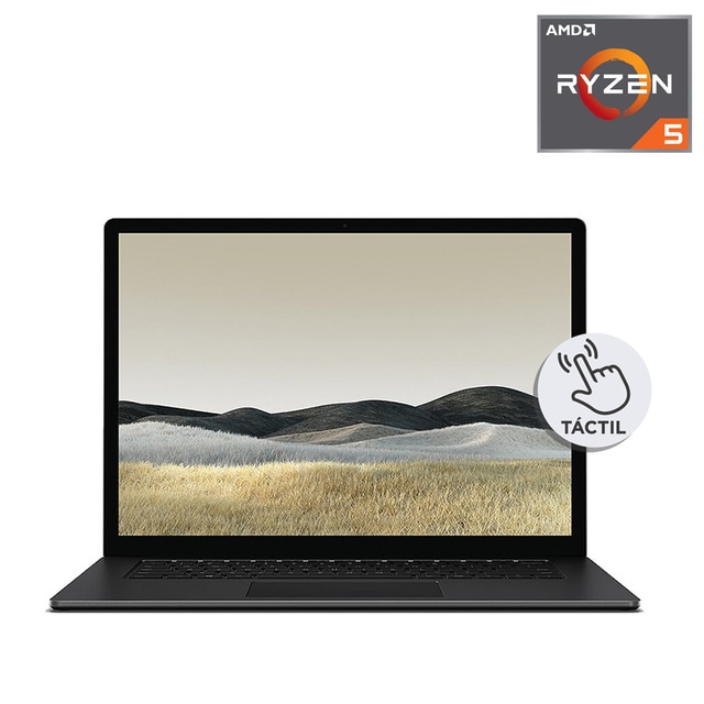 Microsoft Surface Laptop 3, Ryzen 5, 8 GB, 256 GB Negro, 15