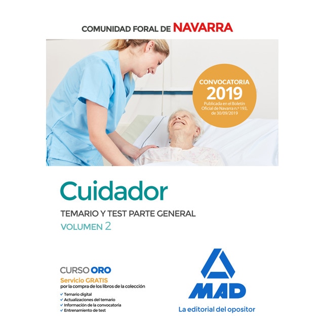 Cuidador de la administración de la comunidad foral de navarra. Temario y test parte general 2 (Tapa blanda)
