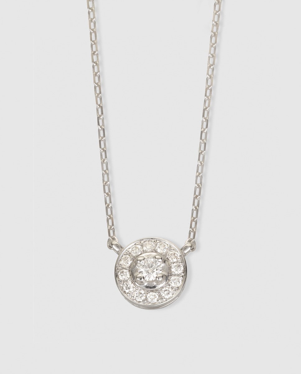 El Corte Inglés - Colgante de oro blanco y diamantes.