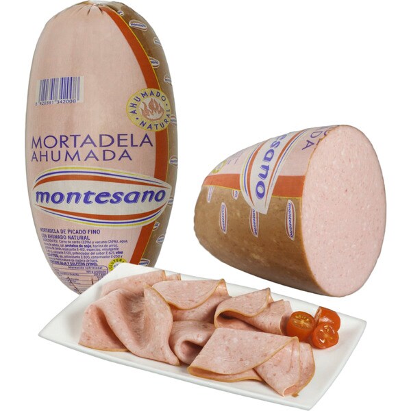 Mortadela de picado fino con ahumado natural · MONTESANO · Supermercado