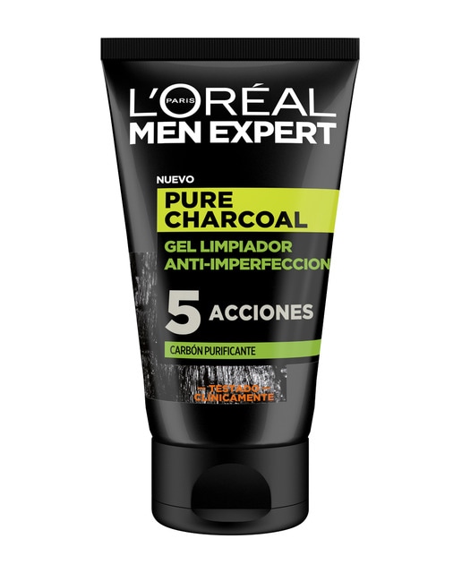 Gel limpiador anti-imperfecciones Pure Charcoal Men Expert L'Oréal